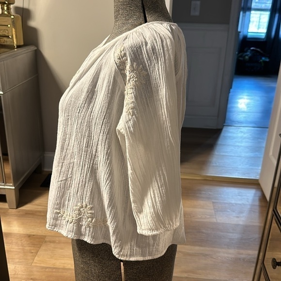 House Of Harlow 1960 women’s white boho flowy blouse size small - Picture 3 of 10